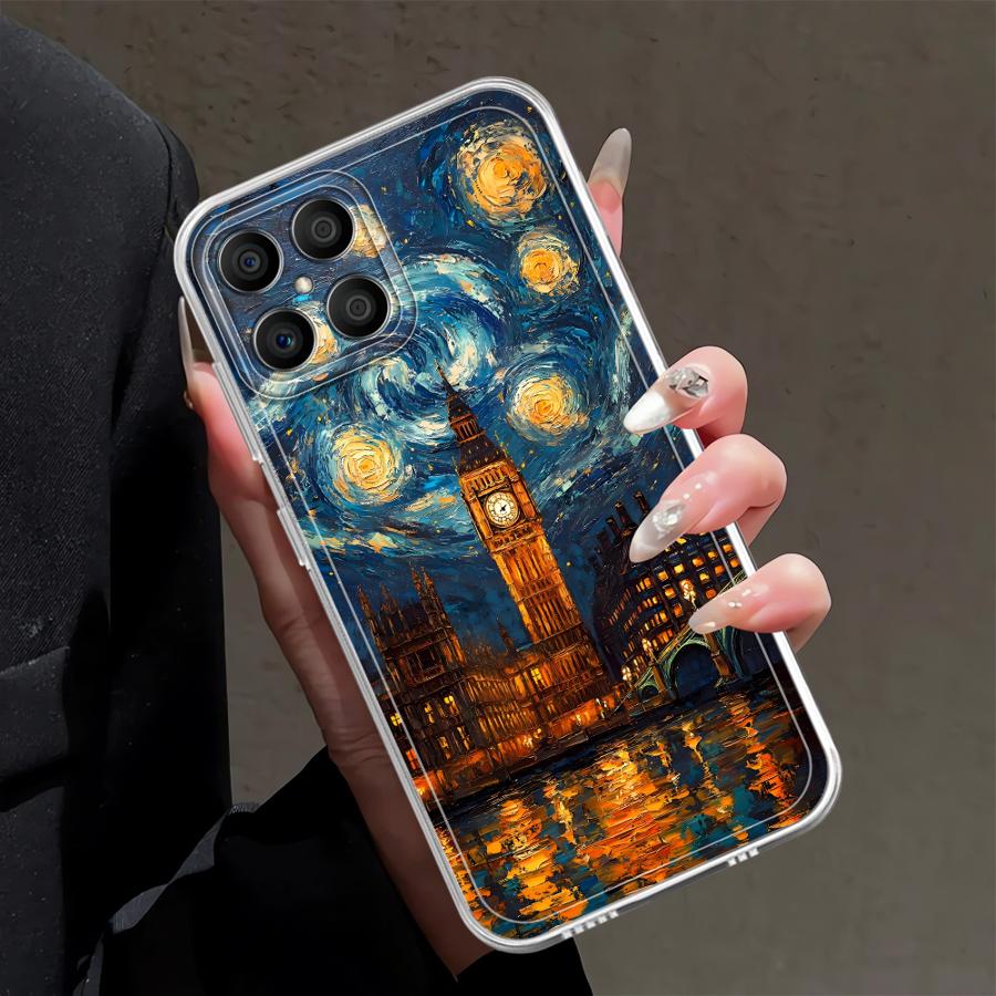 Чехол для Honor X9a X9b 90 Lite X7b X8b X8a X8 Мягкая накладка на телефон Ван Гог Звездная ночь