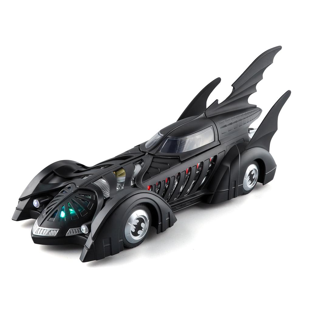 1/24 Classic Movie Car Alloy Batmobile Bat Sports Car Model Diecast Metal Toy Racing Car Model Sound Light Simulation Kids Gifts