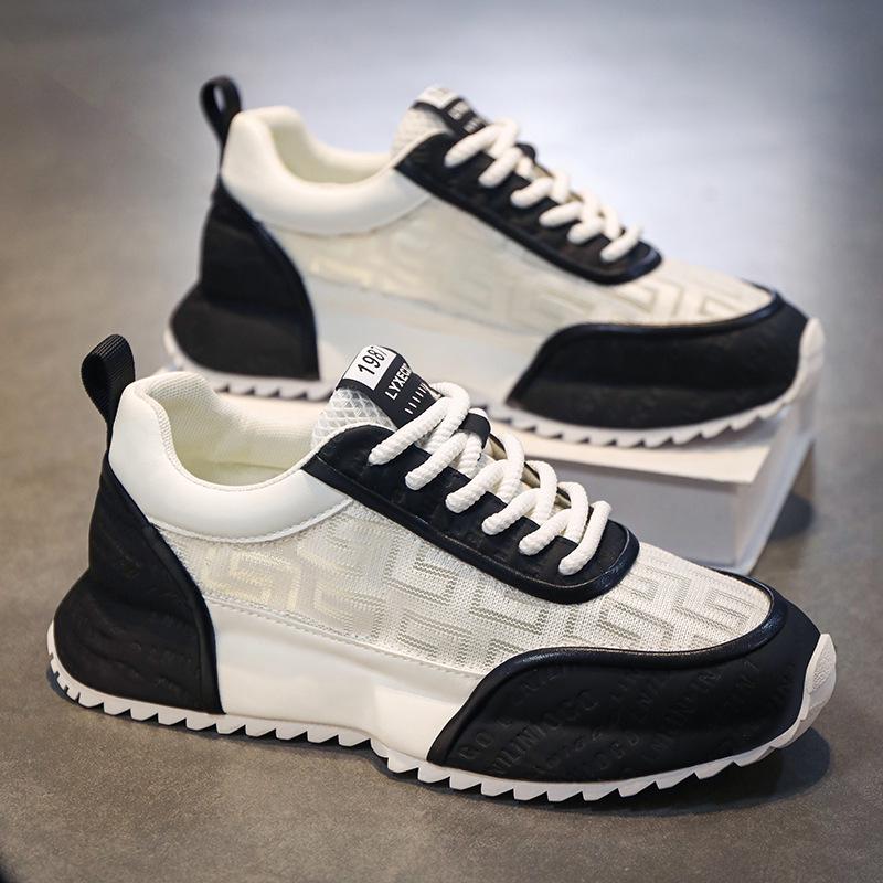 Мужские модные дышащие повседневные белые кроссовки для папы 2025