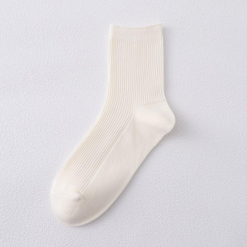 Autumn and Winter Women Pure Color Socks Casual Cotton Breathable Fashion Sports Sock
