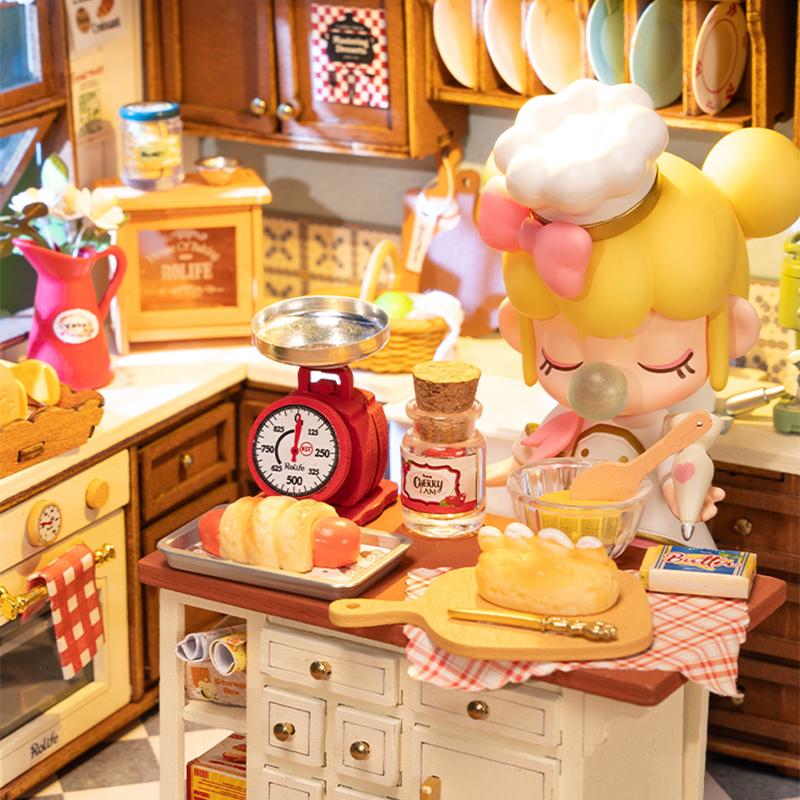 Robotime Rolife DIY Миниатюрный Кукольный Домик Набор Пекарская Кухня Поделки Хобби Удивительный Подарок для Женщин Детей DG172
