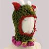 New Handmade Crocheted Striped Mixed Color Cat Ear Hat, Fashionable and Personalized Adult Hat