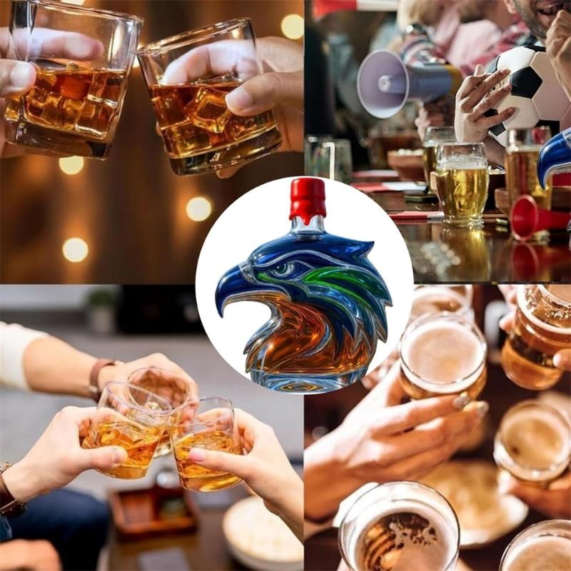 Многофункциональный диспенсер для напитков из хрустального стекла ручной работы, выполненный в форме художественного морского конька, идеально подходит для домашнего декора и пабов.