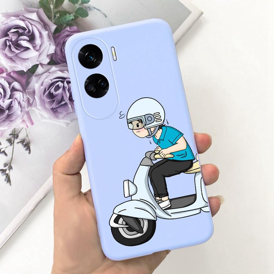 Candy Color Silicon Case For Honor 90 Lite 2023 Cute Soft Rubber Phone Bumper For Honor 90lite CRT-NX1 5G Back Cover
