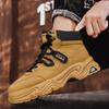 Высокие мужские ботинки, новые весенние и осенние спортивные ботинки на толстой подошве, повседневные ботинки Martin, мужские ботинки со шнуровкой, увеличивающие высоту, короткие ботинки