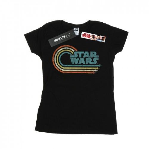 Star Wars Womens/Ladies Retro Wave Logo Cotton T-Shirt