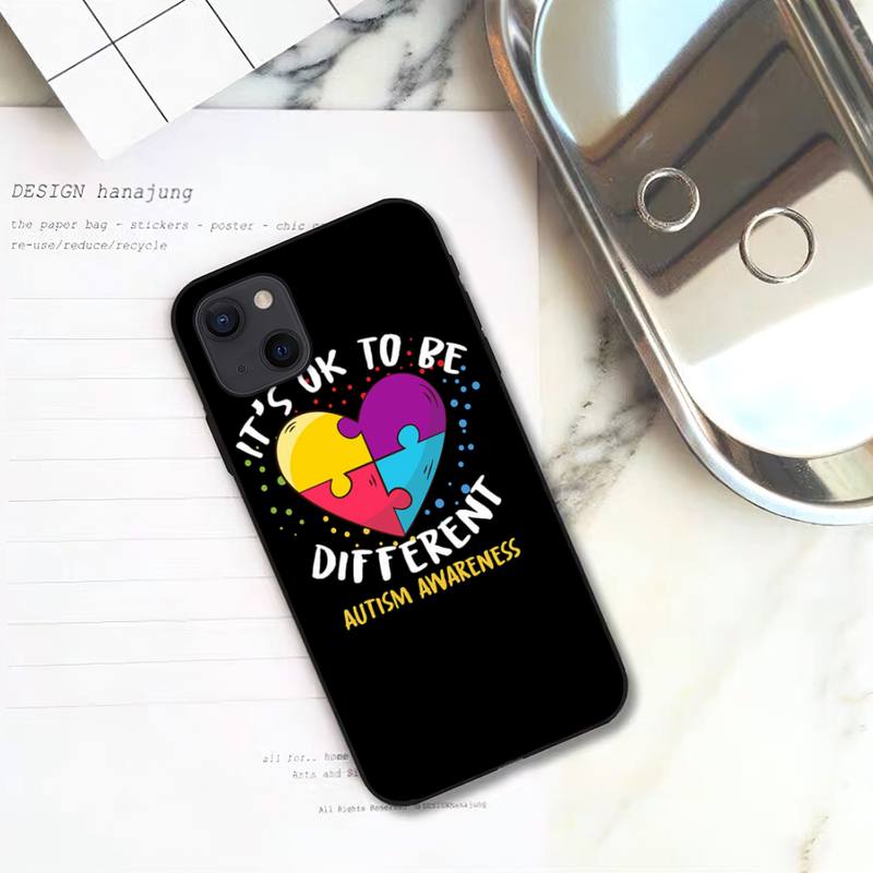 Чехол для телефона RUICHI с информацией об аутизме для iPhone 11 12 Mini 13 Pro XS Max X 8 7 6s Plus 5 SE XR Shell