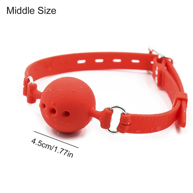 Silicone Open Mouth Gag Ball Bdsm Bondage Mouth Belt Slave Ball Erotic Sex Toys for Woman Couples Adult Game Accessories Toys