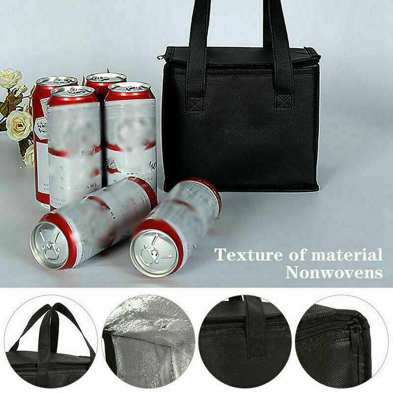 Thermal Insulation Holder Bags Aluminum Foil Lined Ice Bag Carrier Chilling Cooling Can Cool Wine Picnic Holding Temperature Bottle Cooler