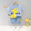 Baby Children's Clothes Cartoon Pattern Round Neck Short-sleeved Shorts Two-piece Trendy Children's Clothing Summer