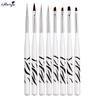 Набор кистей для дизайна ногтей, 8 шт./компл., акриловая пудра, УФ-гель, наращивание, кисть с французскими полосками, точечный сбор, рисование, ручка для маникюра, инструмент