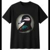 Tattoo Widgeon Portrait Bird Mens T-Shirt Black 100% Cotton Wildlife Printed