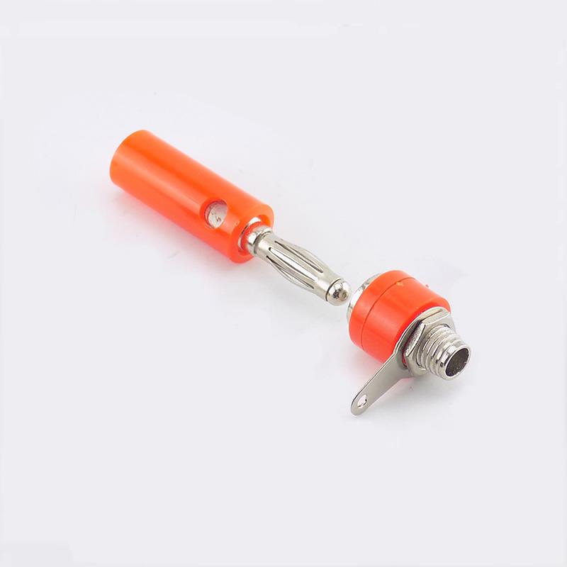 4mm Banana Plug+Socket Connectors For Speaker Wire Pin DIY Tester Instrument Terminal