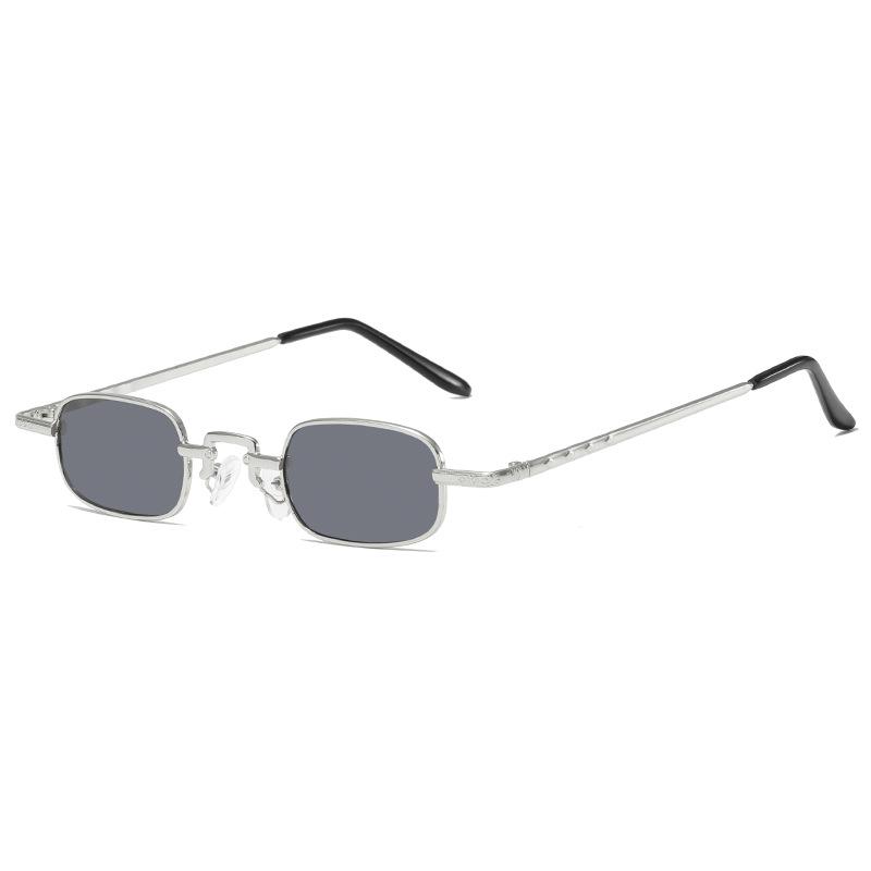 New Fashion Vintage Small Square Frame Sunglasses For Women Men Retro Punk Rectangle Sun Glasses Eyewear Shades Metal Frame