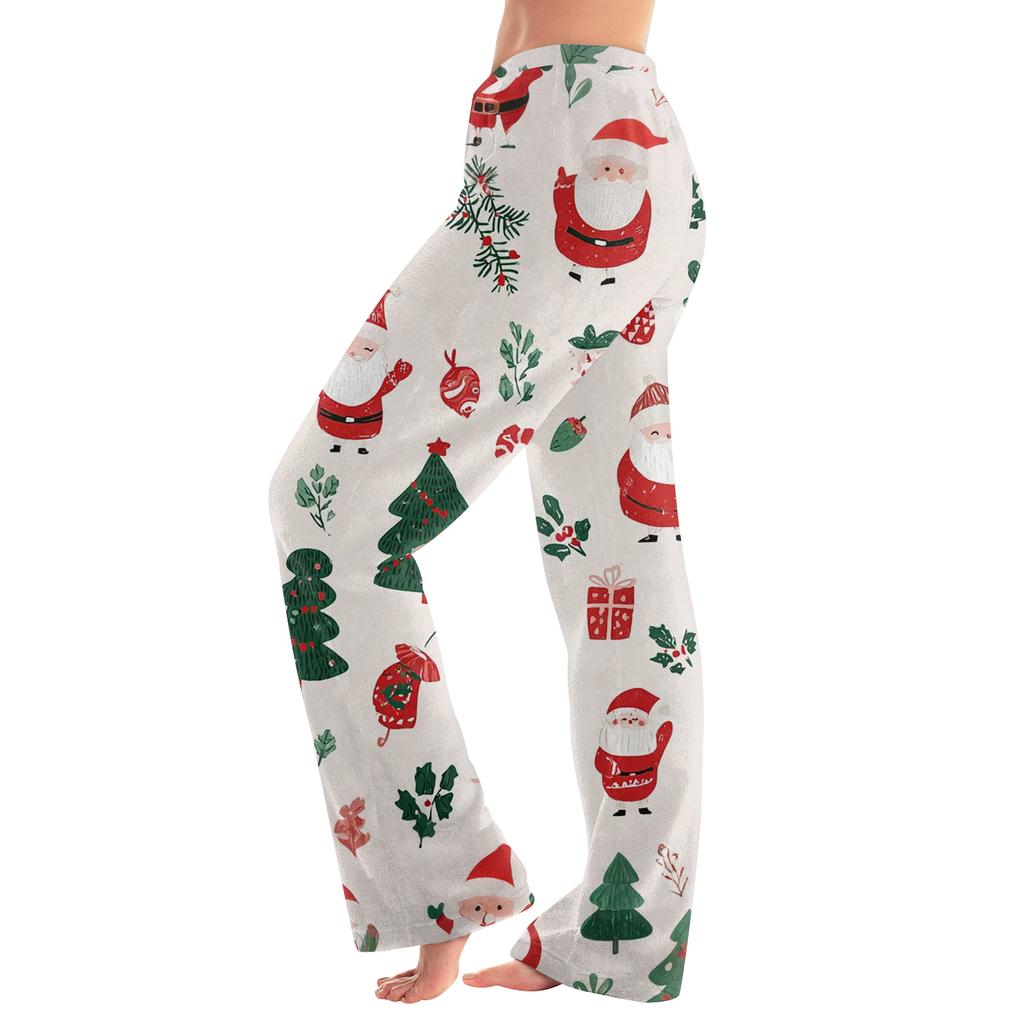 Women's Casual Fashion Women's Sports Home Christmas Pajama Pants Long Pants
