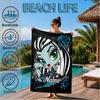 Custom Name Monster High Winter Fantasy Beach Towel Microfiber Beach Towel, Lightweight and Quick-Dry, for Summer Travel, Swimming Pool Gift