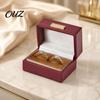 Jewelry Box for Engagement Faux Leather Ring Box, Soft Velvet Lining Flip Top Storage Lined Anniversary Case, Decorative Holder And Wedding