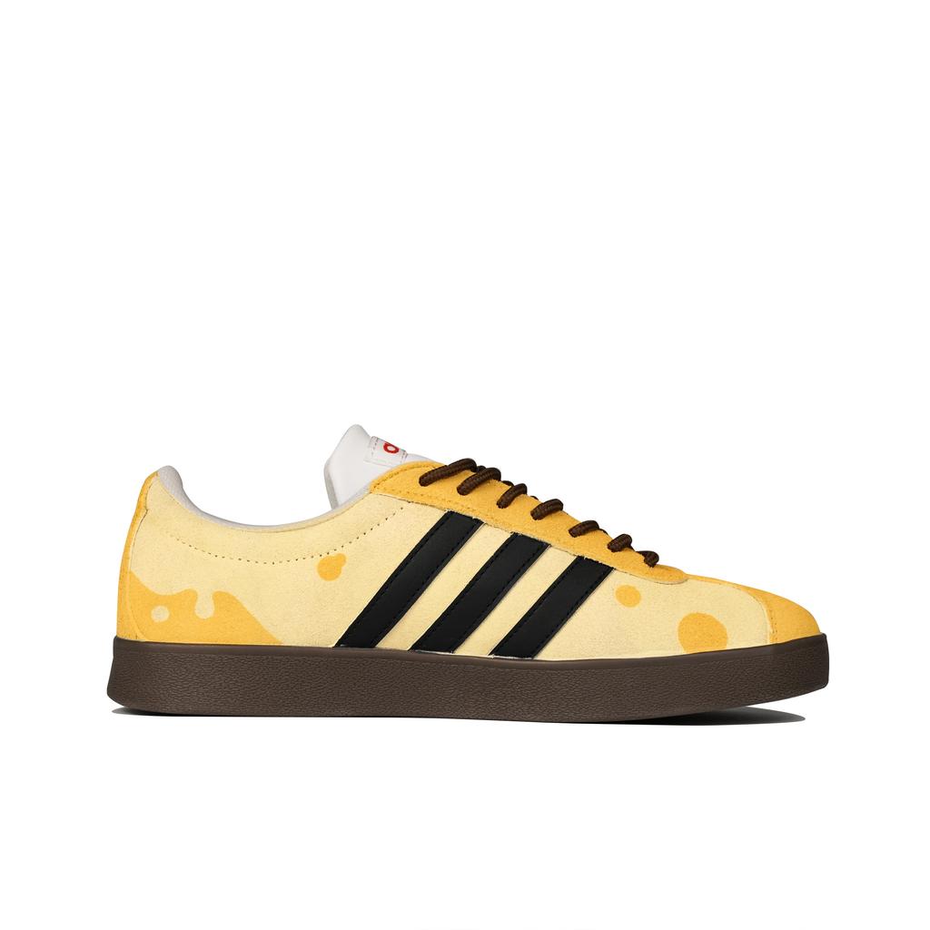 Adidas VL COURT 2.0 Cushioning Low top German Army Trainers Unisex Black Yellow JS3003(Team-S-BOX)