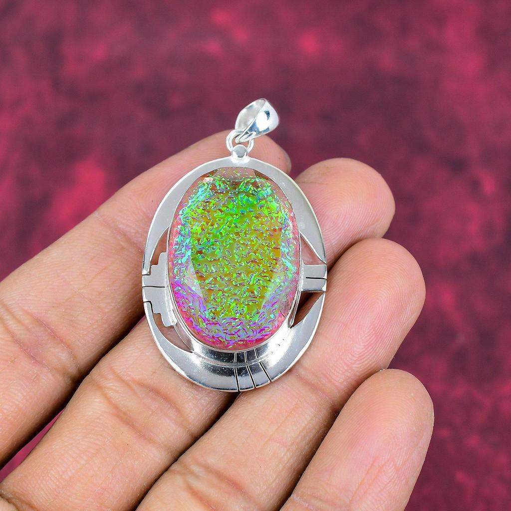 Зеленый австралийский двойной опал 925 цельный серебряный кулон, ювелирные изделия с подвеской из драгоценного камня ручной работы, подарки для жены, абсолютно новый кулон