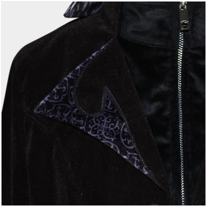 Мужской средневековый ретро рождественский смокинг - средней длины в стиле панк