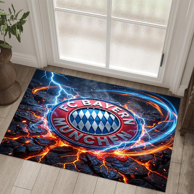 Дизайн ФК «Бавария Мюнхен» Хрустальный Велюровый Ковер Уютный Не?Нескользящий ковер с принтом для спальни, гостиной, прихожей