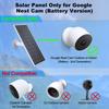 Солнечная панель для Google Nest Улучшенная Google Nest Cam Внутренняя Наружная Солнечная зарядка Гибкая солнечная панель с водонепроницаемостью IP65 и ножками Быстрая зарядка