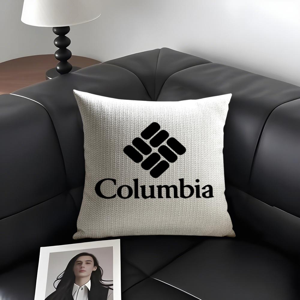 CClassic ColumbiaA Brand Cushion Cover Natural Linen Organic Fabric DoubleSided Printing Sofa Home Decor Gift Pillow Case