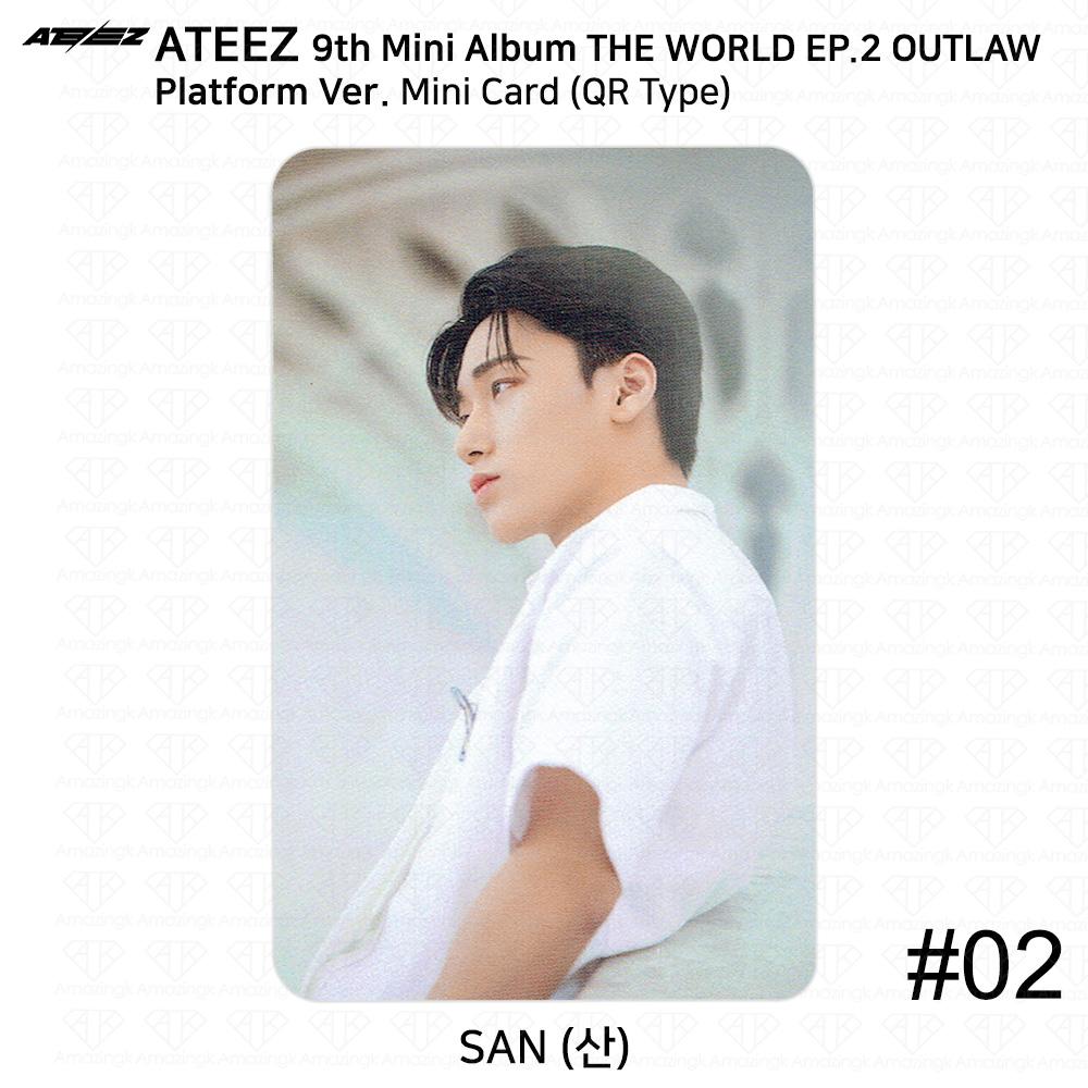 ATEEZ 9-й мини-альбом THE WORLD EP.2 OUTLAW Platform Ver QR Фотокарточка Изображение карты