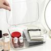 Transparent Acrylic Cosmetics Storage Box with Lid Waterproof Dustproof Jewelry Make Up Organizer for Home Desktop Storage Box