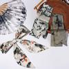 Retro Long Ink Painting Silk Scarf Minimalist Style Ancient Style Long Silk Scarf Scarves Neckerchief Ancient Hair Band Lady