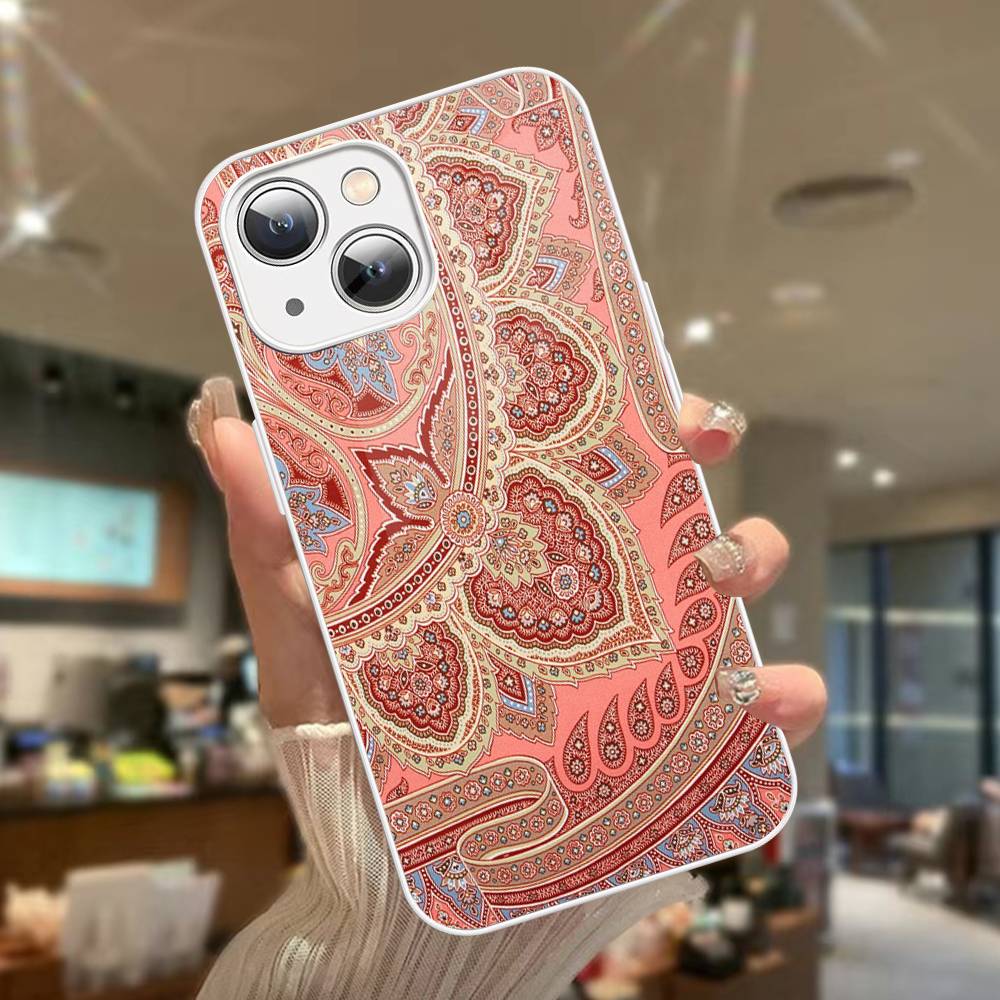 Классический дизайн E-Etro Для IPhone 14 13 12 Mini 11 Pro XS Max X XR 14 Plus Закаленное стекло