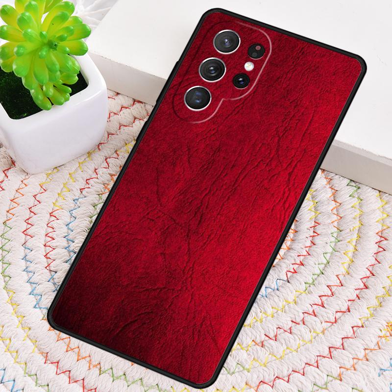 Чехол для телефона с дизайном под красную кожу для Samsung Galaxy note 10 pro S26 S25 S24 S23 S22 Ultra Plus S21 FE S20 Ударопрочный чехол