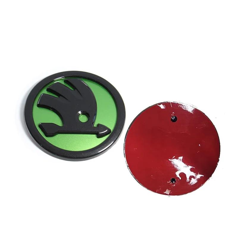 110 мм ABS Эмблема для SKODA Rapid Yeti Karoq Vision Fabia 1 2 Octavia A7 RS Superb Автомобильная Наклейка на Переднюю Заднюю Крышку Багажника