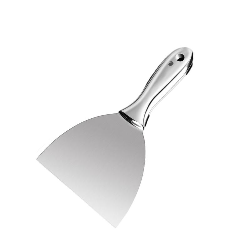 Шпатель с плоским лезвием из нержавеющей стали для заделки швов, идеально подходит для работ по сглаживанию стен и пола, шпатель