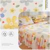 Printed Bed Skirt Skin-Friendly Bed Skirt Single Piece Single Double Bed Cover Three-Piece Set Double Layer Lace Bed Skirt Bed Cover