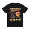 Circumcision Survivor Funny Cat Meme T Shirts Women Vintage T-shirt Casual Short Sleeve T-shirts Streetwear