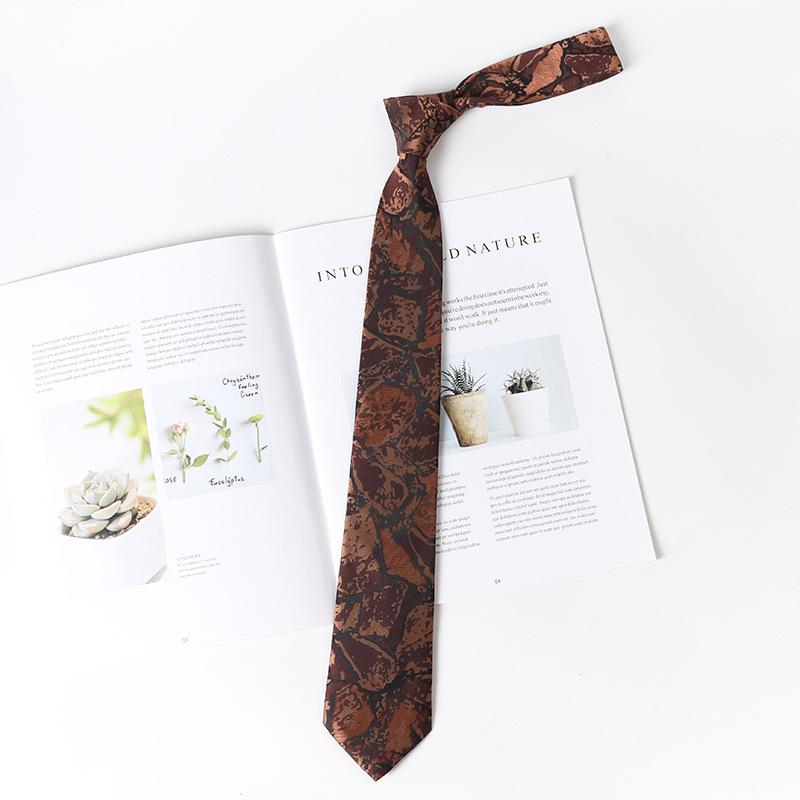 Лимонный Плед Галстук для Школьной Формы с Морской Солью - Ручная Работа в Японском Академическом Стиле для Мужчин и Женщин