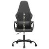 Gaming Chair with Massage Function Camouflage Color Black Artificial Leather