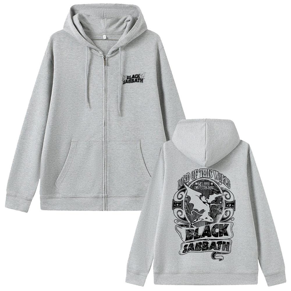 Хеви-метал рок-группа Black Sabbath Оззи Осборн Master of Reality Lord of This World Толстовка на молнии Мужская винтажная куртка