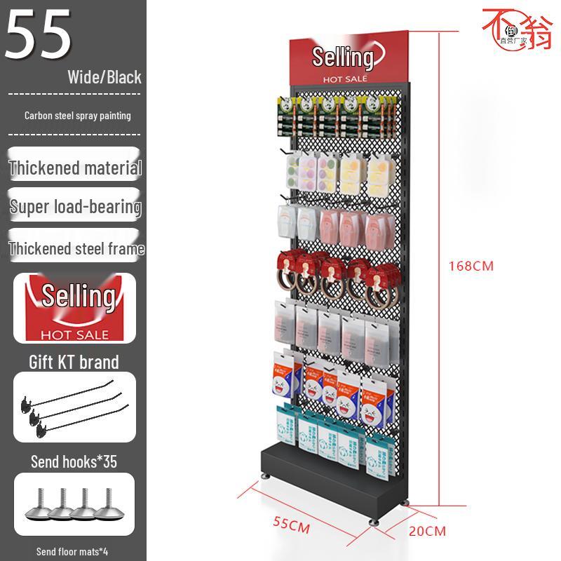 Wall-Mounted Storage Rack: Multipurpose Display for Socks, Lipstick, and Snacks.