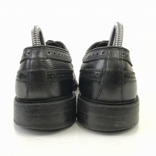 Винтажные 80-90-е / Сделано в США / FLORSHEIM Long Wingtip Goodyear Welt Кожаные туфли Черные / 8.5E / 26.0-26.5см/(ИСПОЛЬЗОВАЛ)