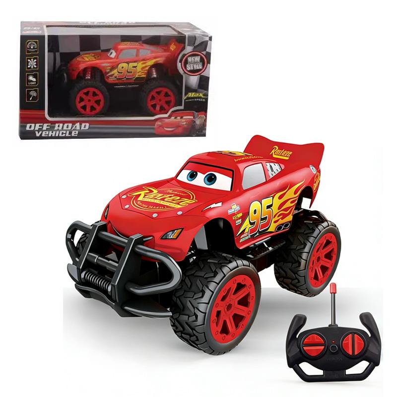 New Gift Pixar Cars Electric Toy Car Lightning Mcqueen Channel 4 Off-Road Remote Control Car Model Collection Boys Gift Toy