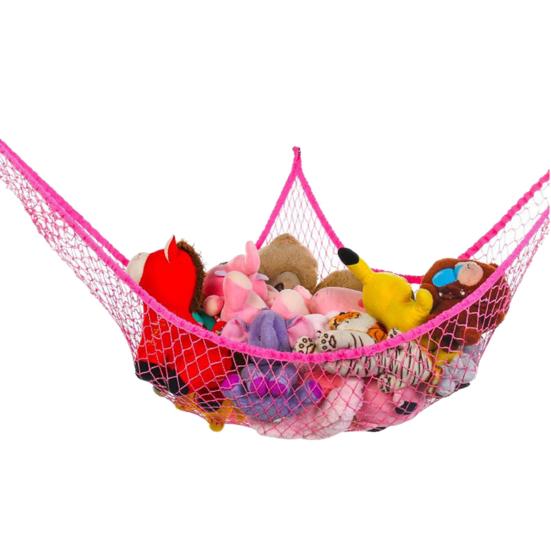Toy Net Hammocks High Elasticity Hollow Easy To Apply Lovely Stuffed Animal Storage Hammock for Kids Room