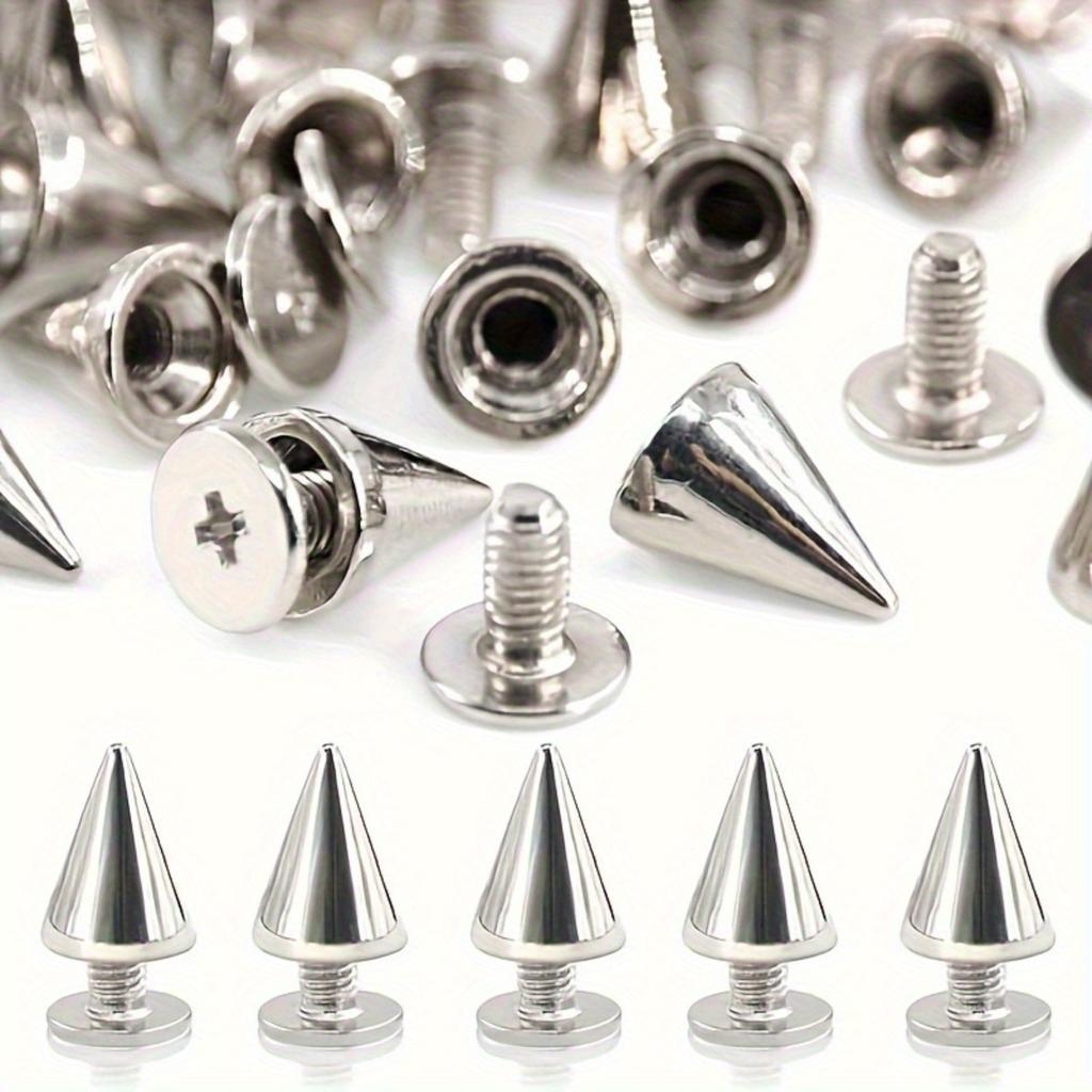 50pcs Bullet Tapered Nails And Studs DIY Leather Craft Cool Rivets Punk Rivets Coat Studs