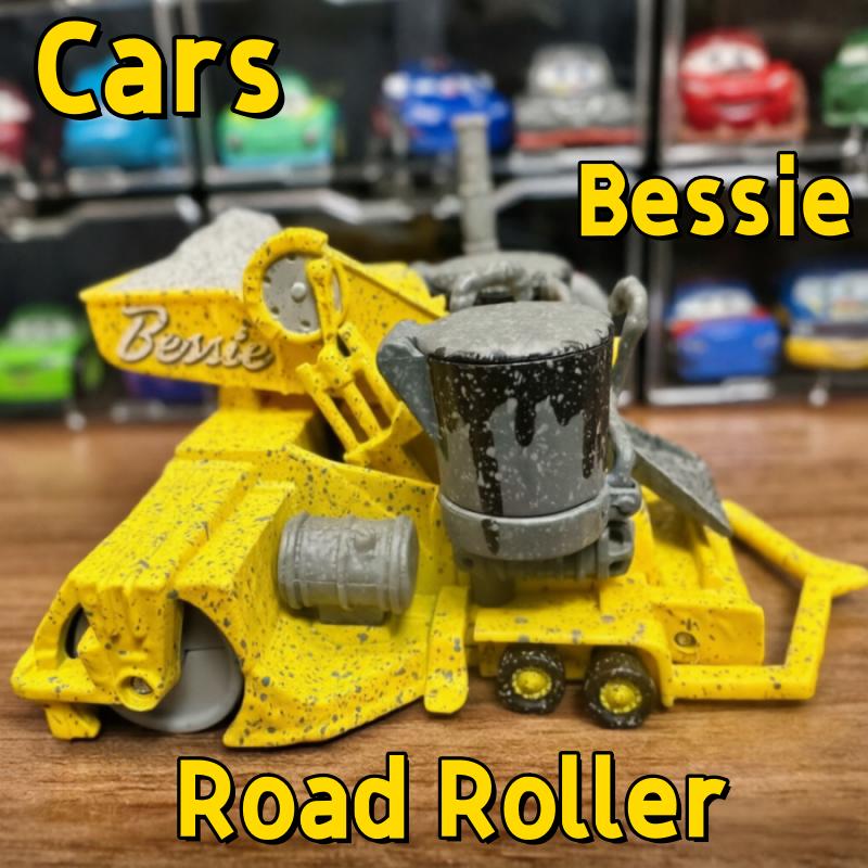 1:Масштаб 55  Pixar Cars Бесси Дорожный Каток - Премиальная Металлическая Литая Модель - Ограниченная Серия Коллекционный Подарок для Мальчиков и Мужчин