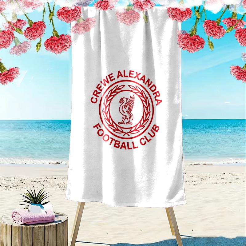 Crewe Alexandra Football Club Print Beach Towel Large Soft Quick Dry Towel For Beach Camping Swimming