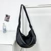 Japanese Style PU Leather Shoulder Bag Large Capacity Crossbody Bag Portable Male Dumpling Bag  Man