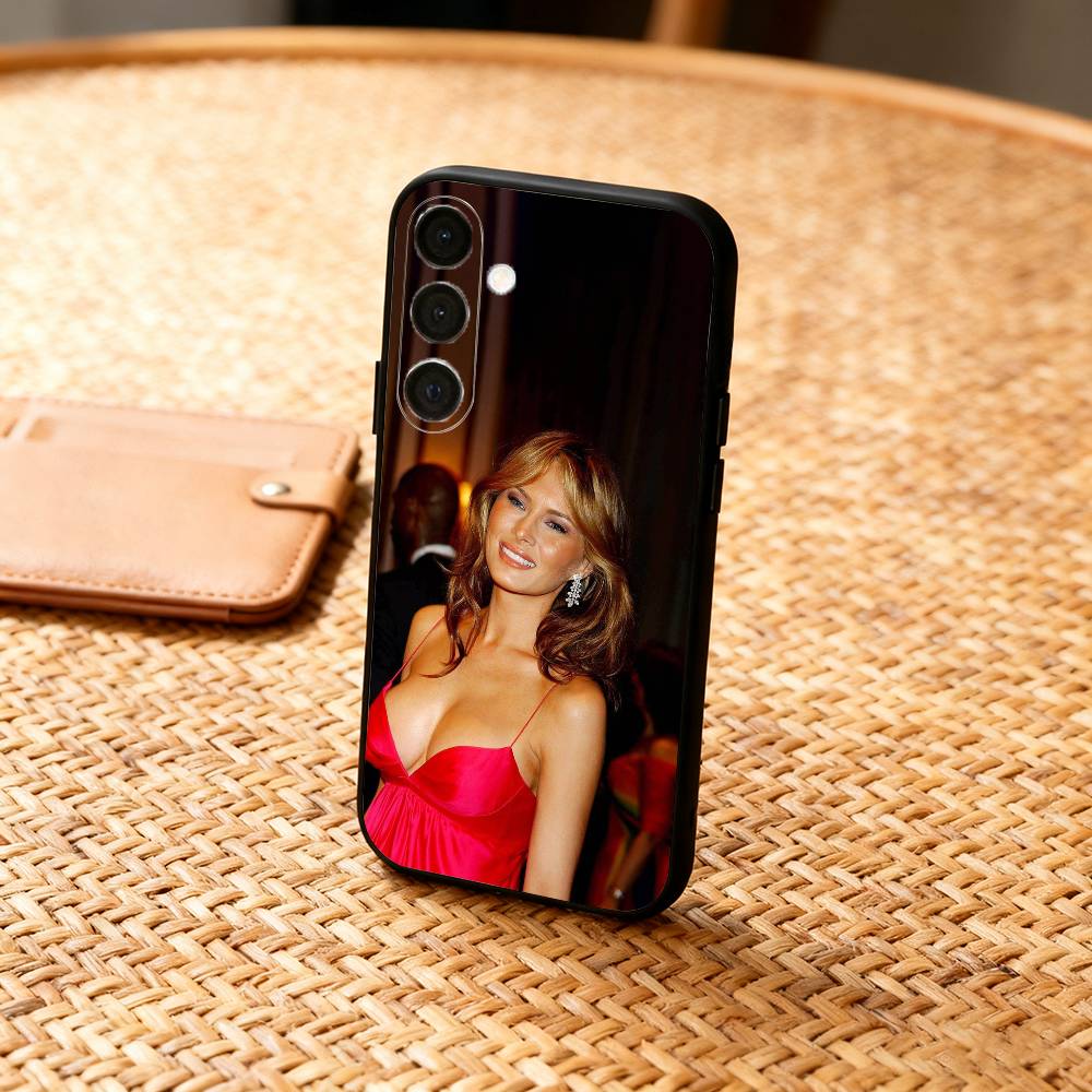 Fashion Model Melania First Lady Phone Case For Samsung A73,72,71,53,52,51,22,91,80, Soft Black Cover