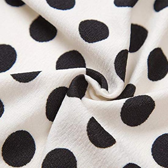 Женская юбка в горошек, весна-лето, мягкая дышащая, свободная, с высокой талией, плиссированное платье-миди трапециевидной формы, модный костюм для вечеринки