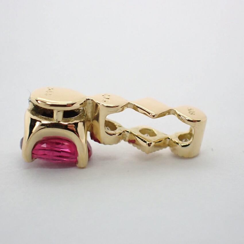 [New] K18 Ruby/Diamond OV Pendant Top [f1-2]